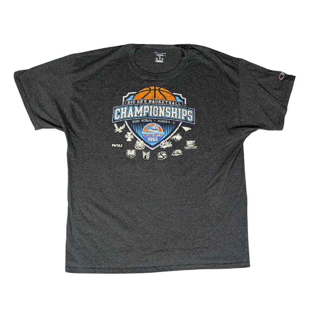 Champion Big Sky Basketball Championships Mens XL T Shirt Gray 2017 Reno NV - Picture 2 of 9